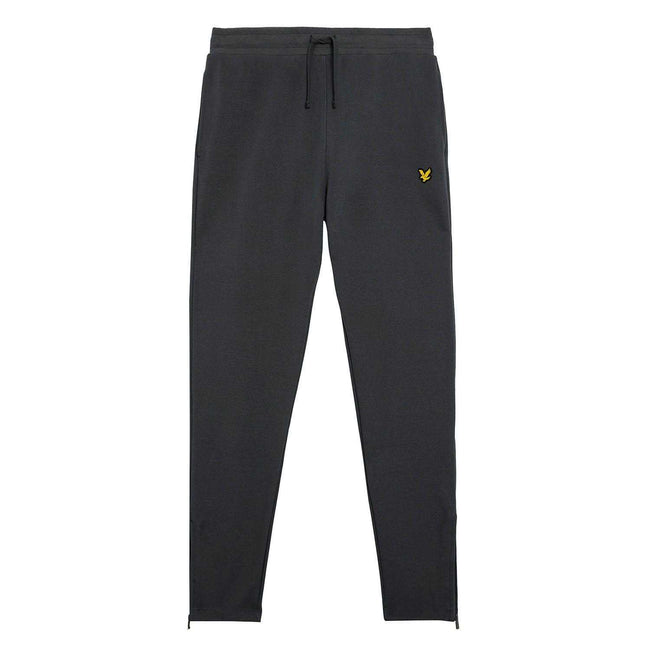 Dark Grey - Front - Lyle & Scott Mens Fly Fleece Tracksuit Bottoms