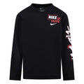 Black - Front - Nike Childrens-Kids Scribble Dri-FIT Logo Long-Sleeved T-Shirt