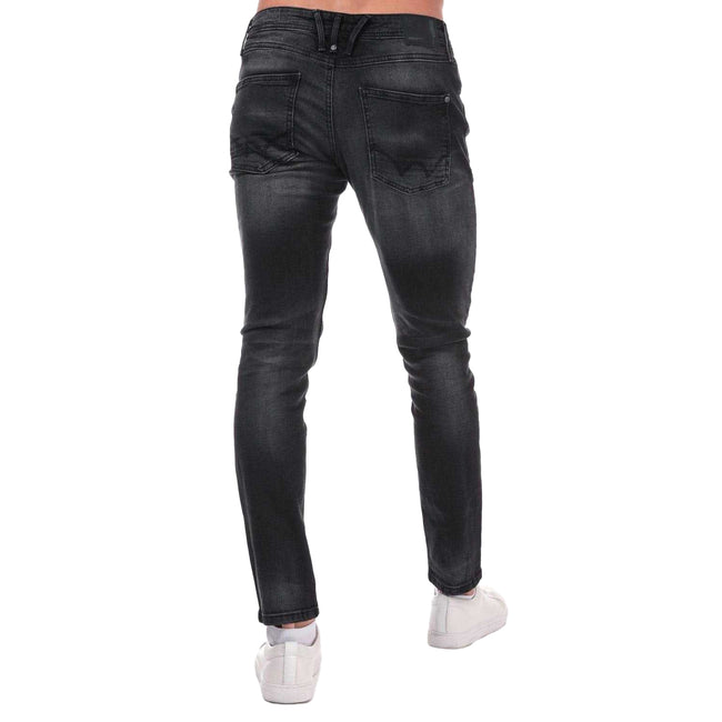 Black - Back - Duck and Cover Mens Maylead Slim Jeans
