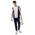 Navy - Side - Lacoste Mens Fleece Sports Tennis Jogging Bottoms