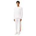White-Orange - Side - Lacoste Mens Tapered Leg Jogging Bottoms