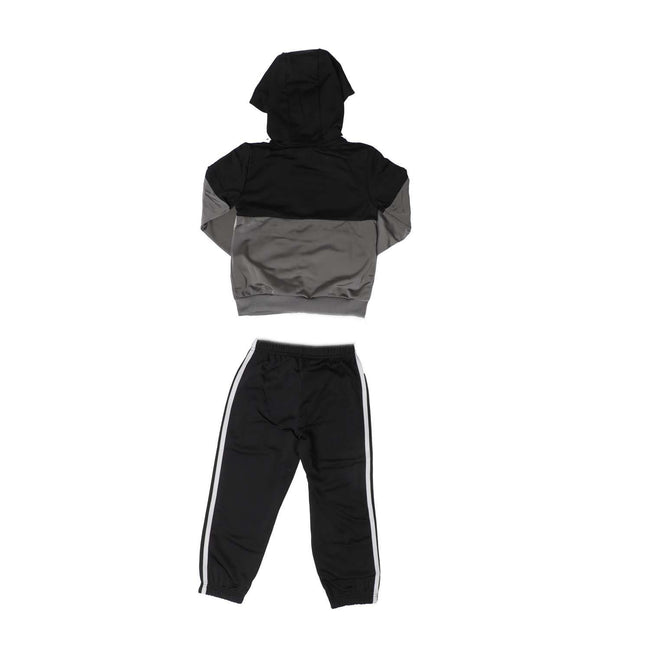 Black - Back - Adidas Childrens-Kids Badge Of Sport Full Zip Tracksuit