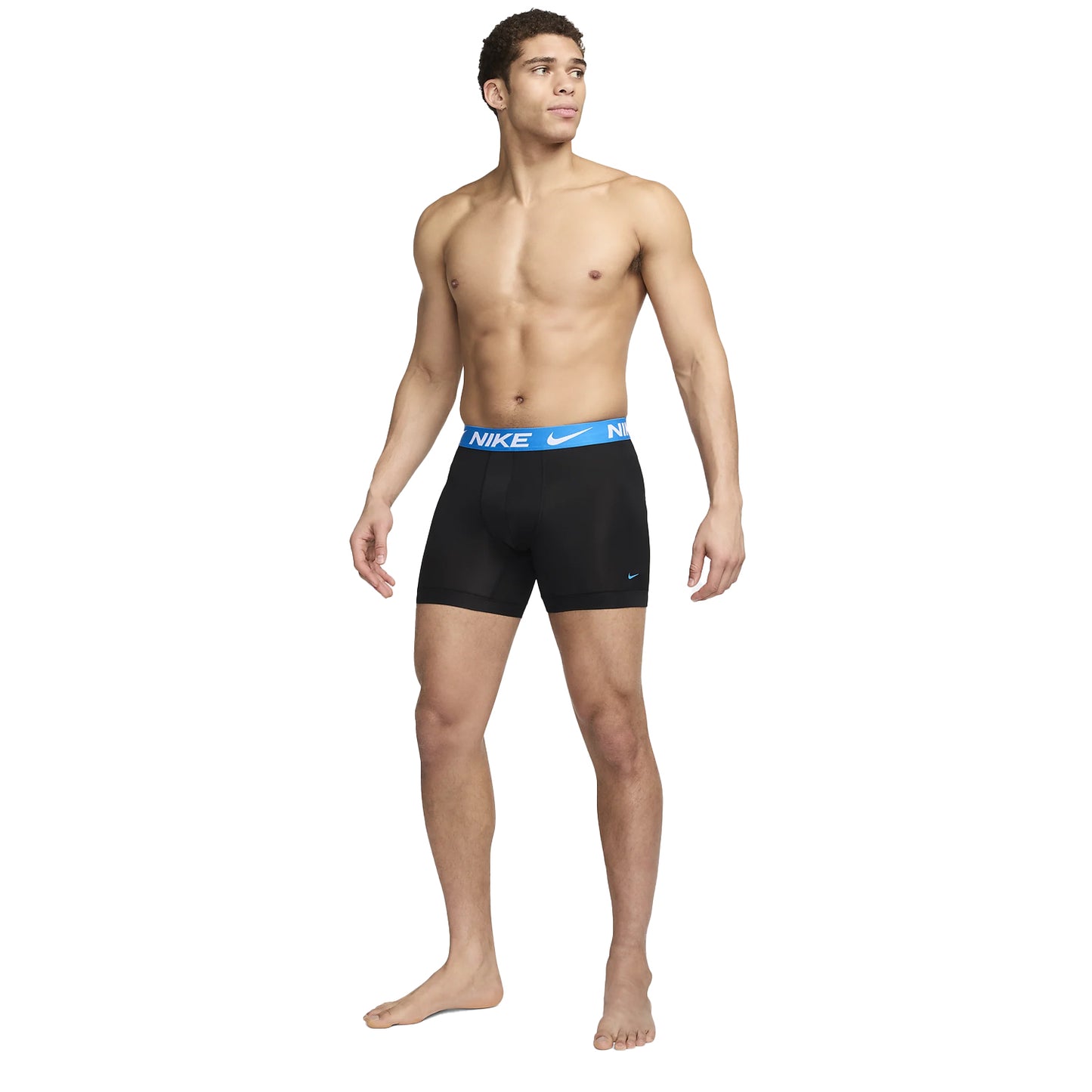 Orange-Cactus-Blue - Back - Nike Mens Essential Micro Dri-FIT Boxer Shorts (Pack of 3)