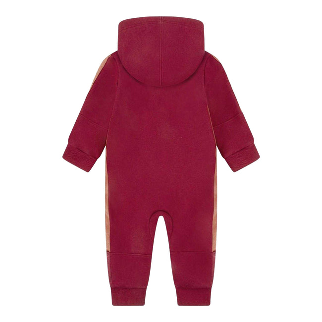 Red - Back - Nike Baby Swoosh Hooded Taped Bodysuit