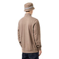 Brown - Back - Weekend Offender Mens Matisa Quarter Zip Sweatshirt