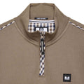 Brown - Pack Shot - Weekend Offender Mens Matisa Quarter Zip Sweatshirt
