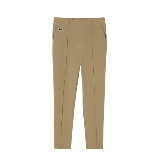 Brown - Front - Lacoste Womens-Ladies Stretch Sport Golf Trousers