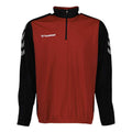 Red-Black - Front - Hummel Childrens-Kids Quarter Zip Sweatshirt