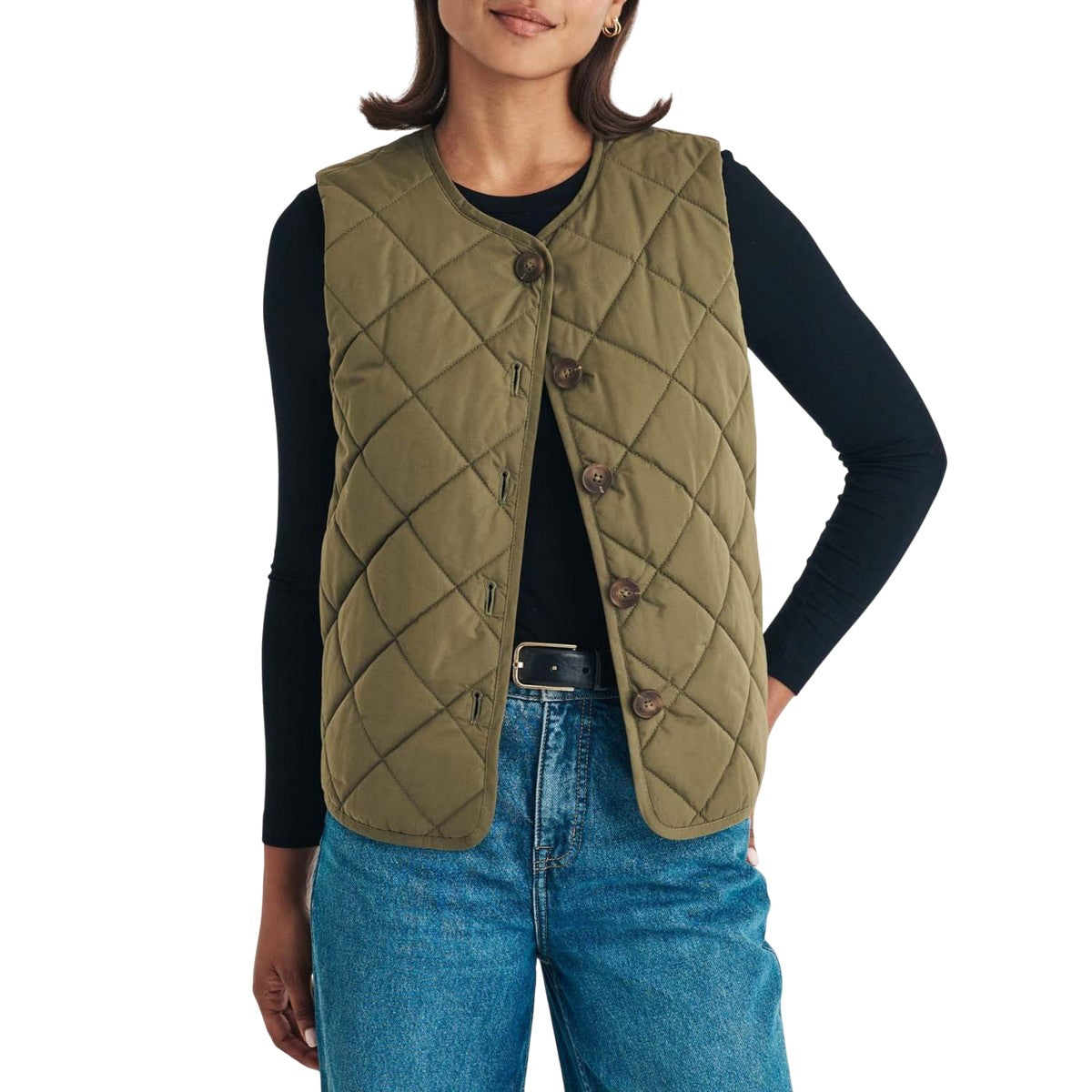 Green - Pack Shot - Nobody´s Child Womens-Ladies Puffer Quilted Gilet