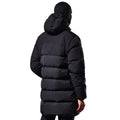 Black - Back - Weekend Offender Mens Sapporo Down Longline Padded Jacket