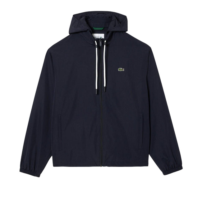 Navy - Front - Lacoste Mens Detachable Hood Hoodie