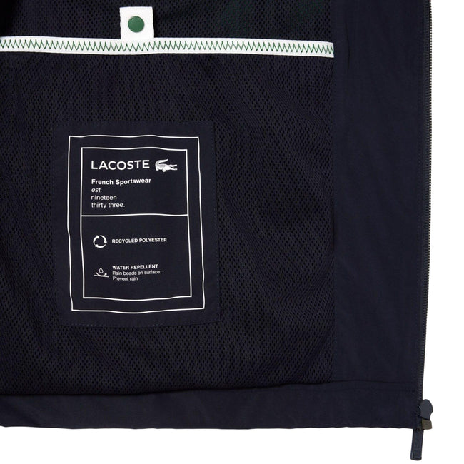 Navy - Side - Lacoste Mens Detachable Hood Hoodie