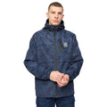Blue - Front - Crosshatch Mens Janscore All-Over Print Jacket
