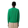 Green - Back - Lacoste Womens-Ladies Carded Moss Stitch Relaxed Fit Jumper