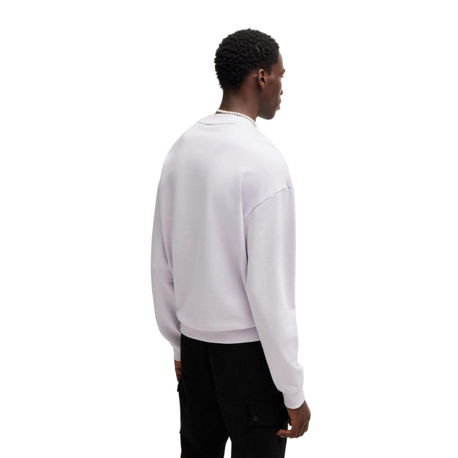Purple - Back - Hugo Mens Dapocrew Crew Neck Sweatshirt