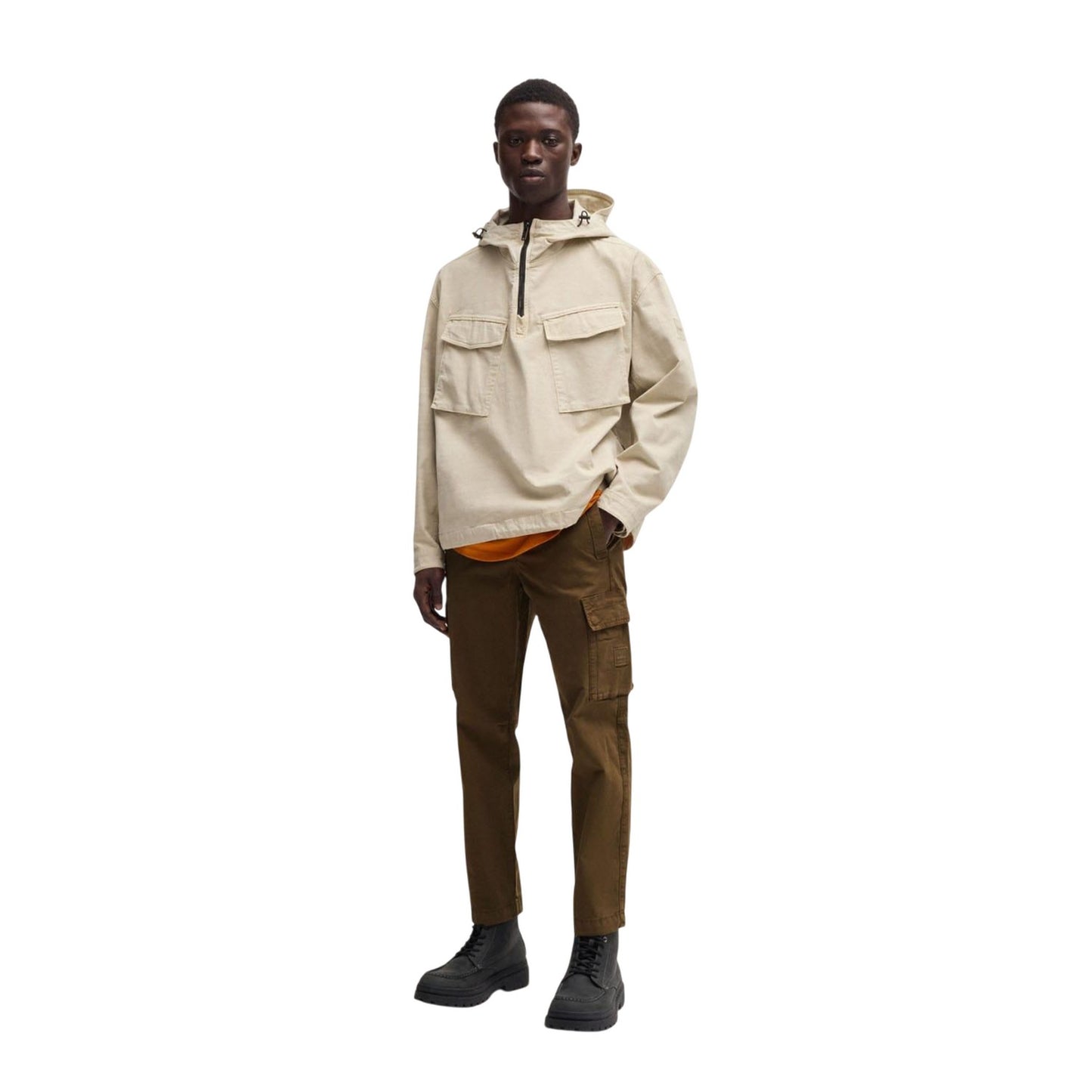 Green - Pack Shot - Boss Mens Sisla-8 Cargo Trousers