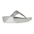 Silver - Back - Fit Flop Womens-Ladies Shimmer Foil Sandals