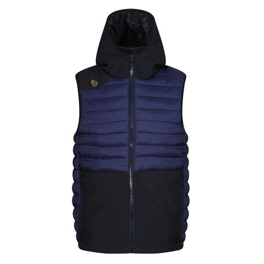 Navy - Front - Luke 1977 Mens Bubblas In The Hood 2 Gilet