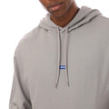 Grey - Side - Hugo Mens Nalonso Logo Hoodie