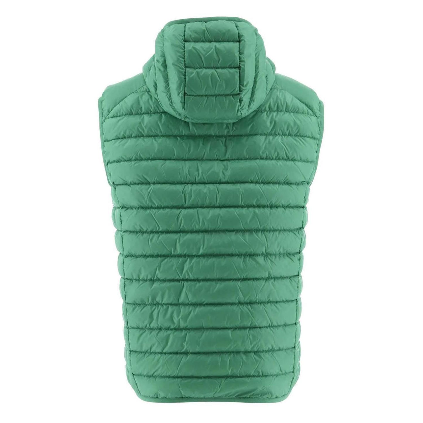 Green - Back - Jott Mens Pat Down Hooded Gilet