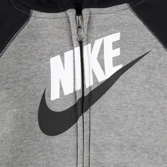 Grey - Close up - Nike Baby Boys Swoosh Tracksuit Set