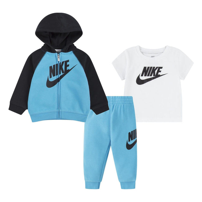 Blue - Front - Nike Baby Boys Swoosh Tracksuit Set
