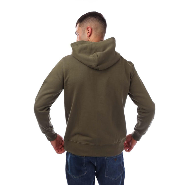 Green - Back - Gant Mens Shield Logo Full Zip Hoodie