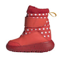 Red-Grey-White - Side - Adidas Childrens-Kids Winterplay Minnie Mouse Disney Boots