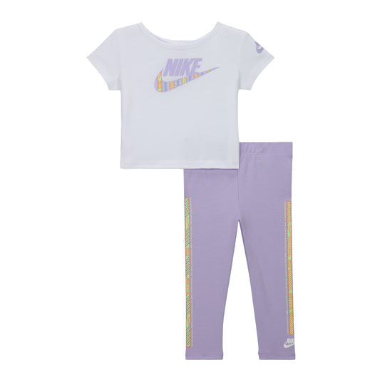 Purple - Front - Nike Childrens-Kids Happy Camper Top & Bottom Set