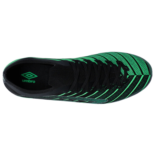 Black-Green - Pack Shot - Umbro Mens Velocita Elixir Premier Firm Ground Football Boots