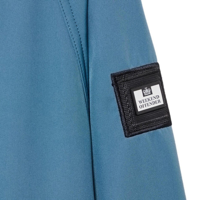 Blue - Side - Weekend Offender Mens Stipe Soft Shell Jacket