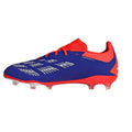 Lucid Blue-Cloud White-Solar Red - Back - Adidas Childrens-Kids Predator Elite Firm Ground Football Boots