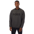 Grey - Front - Hugo Boss Mens Crew Neck Golf Sweatshirt