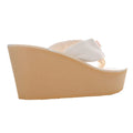 Cream - Back - Rocket Dog Womens-Ladies Diver Wedge Sandals