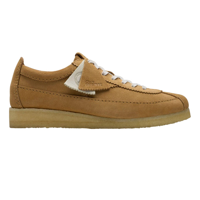 Brown - Side - Clarks Originals Mens Wallabe Tor Suede Trainers