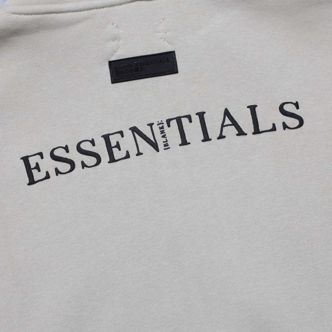 Oatmeal - Lifestyle - Blank Essentials Childrens-Kids Fleece Pull Over Hoodie