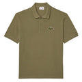 Khaki Green - Front - Lacoste Unisex Adult L.12.12 Badge Pique Loose Fit Polo Shirt