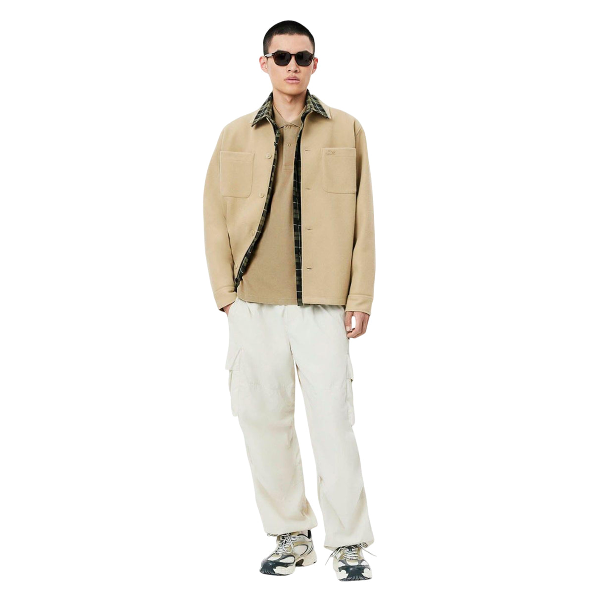 Beige - Lifestyle - Lacoste Unisex Adult Orginal L.12.12 Washed Classic Polo Shirt