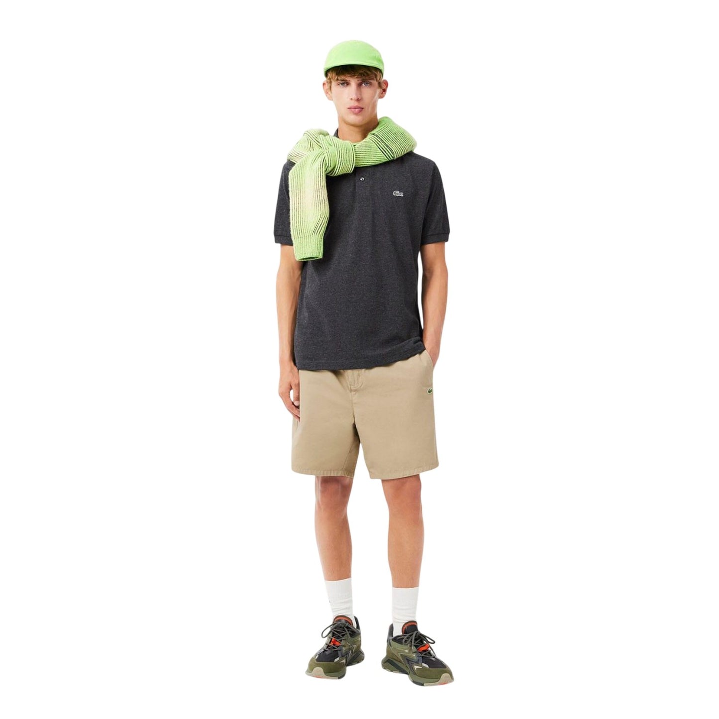 Black - Close up - Lacoste Mens L.12.12 Petit Pique Classic Polo Shirt