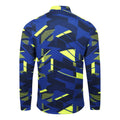 Blue-Yellow - Back - Umbro Mens Premier Graphic Print Warm Up Midlayer