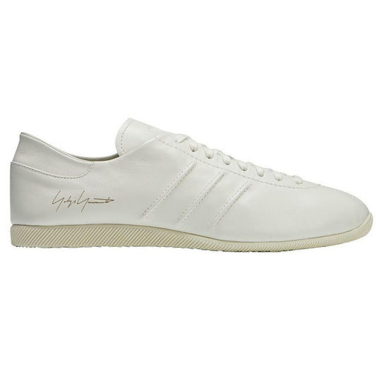Off White - Front - Y-3 Mens Japan Leather Trainers
