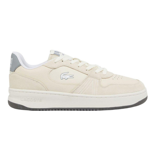 White-Grey - Side - Lacoste Womens-Ladies Leather Trainers