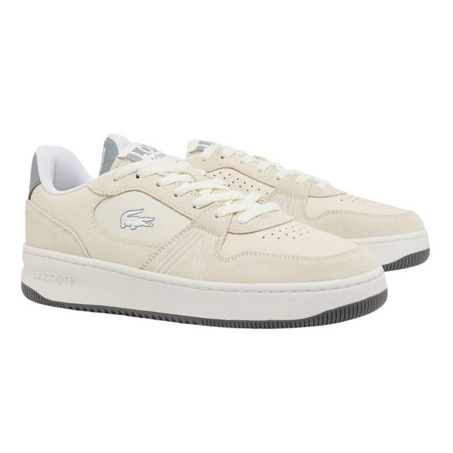 White-Grey - Front - Lacoste Womens-Ladies Leather Trainers