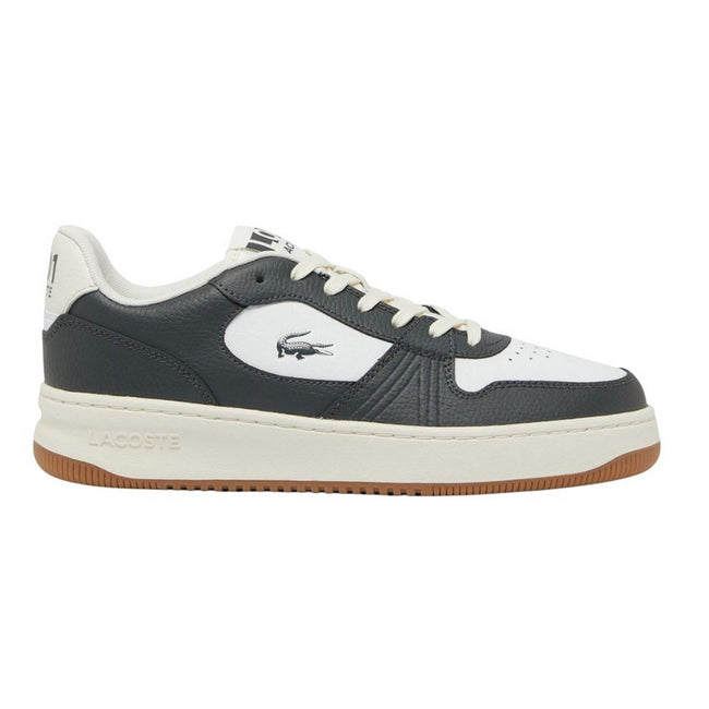 Grey - Side - Lacoste Womens-Ladies Leather Trainers