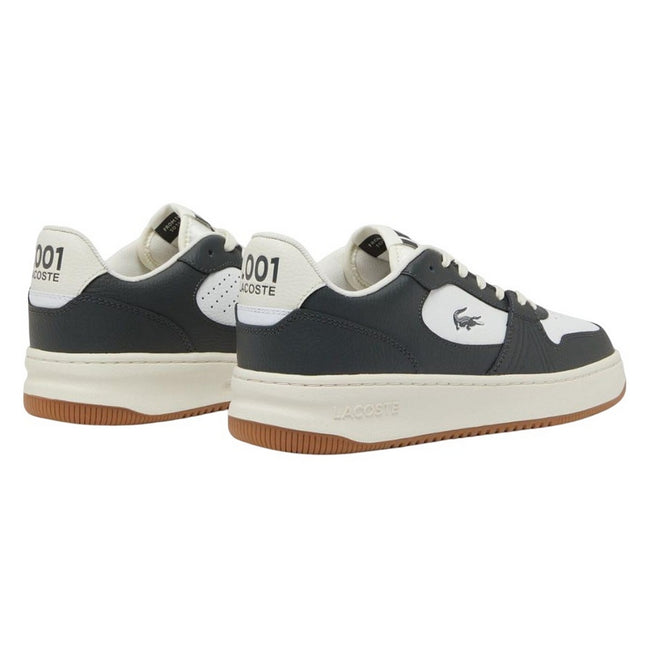 Grey - Back - Lacoste Womens-Ladies Leather Trainers