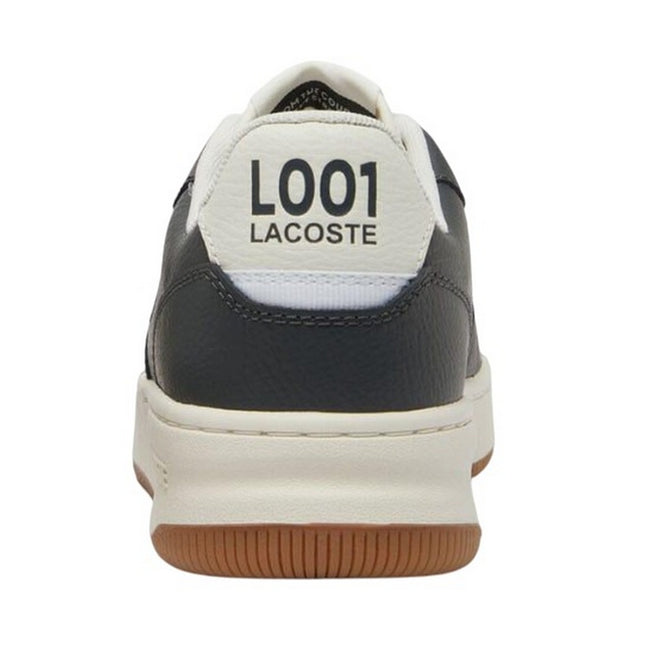 Grey - Pack Shot - Lacoste Womens-Ladies Leather Trainers