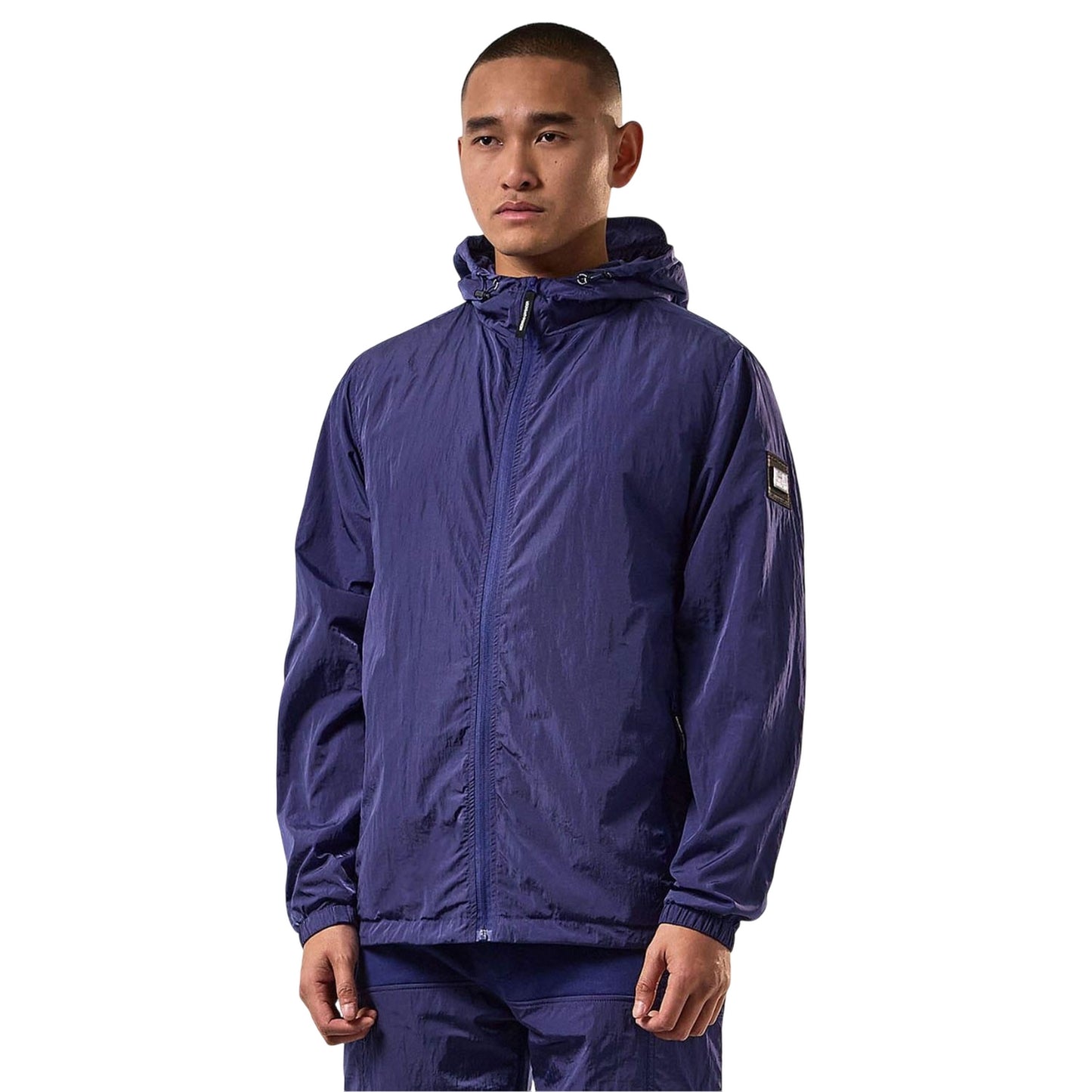 Navy - Pack Shot - Weekend Offender Mens Technician Face Mash Jacket