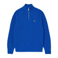 Blue - Front - Lacoste Mens Zipper Carded Wool High-Neck Jumper