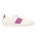 White-Purple - Back - Lacoste Womens-Ladies Carnaby Pro Leather Trainers