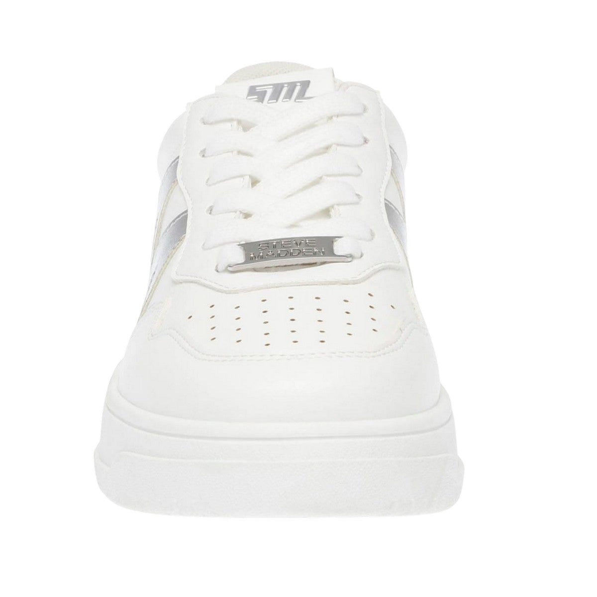 White - Close up - Steve Madden Womens-Ladies Jumpkick Trainers